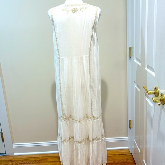 J.Jill Embroidered Gauze Tiered Dress - Picture 6 of 9